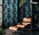 Room Image Photo Wallpaper Floral Tendrils blue black Adriana