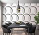 Room Image Photo Wallpaper 3D Circles Graphic grey white Tabea