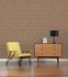 Image Non-Woven Wallpaper Circles Graphic brown silver 38524-5 1