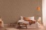 Illustration Non-Woven Wallpaper Circles Graphic brown silver 38524-5 6