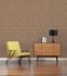 Non-Woven Wallpaper Circles brown silver 38524-5 2