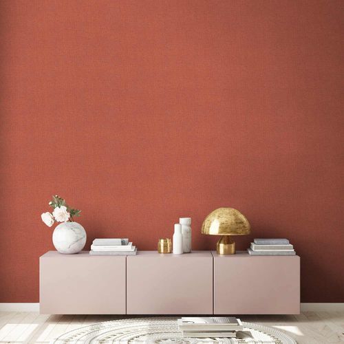 Picture Non-Woven Wallpaper Textile red black 38529-1