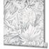 Artikelfoto Vliestapete Blätter Dschungel Floral grau weiß 33308 4
