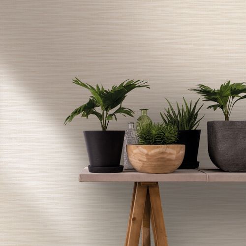 Picture Non-Woven Wallpaper Strokes Nature white beige 33318