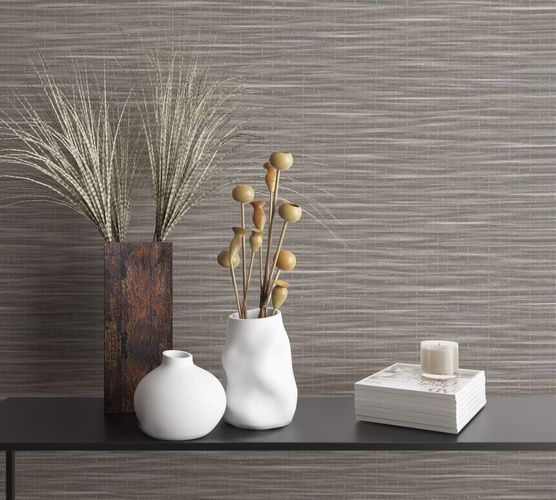 Photo Non-Woven Wallpaper Strokes Nature brown white 33319