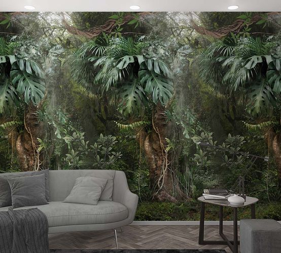 Picture Photo Wallpaper Jungle Floral Plants green brown 47208