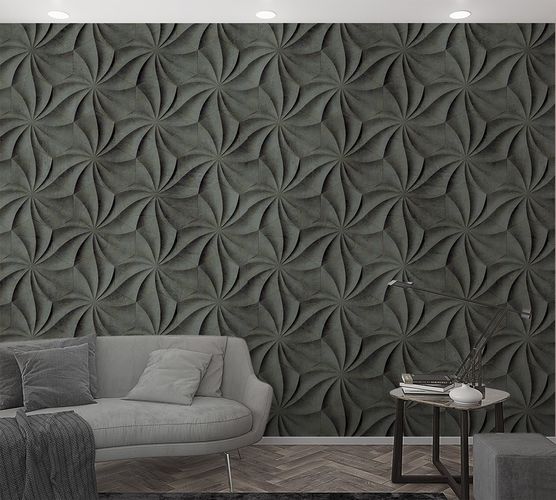 Produktbild Fototapete Vlies Grafik 3D Geometrie anthrazit 47228
