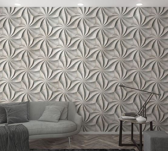 Picture Photo Wallpaper Graphic 3D Geometry grey copper 47229