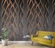 Picture Photo Wallpaper Zig-Zag 3D Effect anthracite brown 47239 1