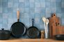 Photo Non-Woven Wallpaper Tiles light blue Marburg 45715 1