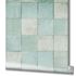 Picture Non-Woven Wallpaper Tiles green grey Marburg 45717 2