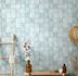 Photo Non-Woven Wallpaper Tiles blue grey Marburg 45725 1