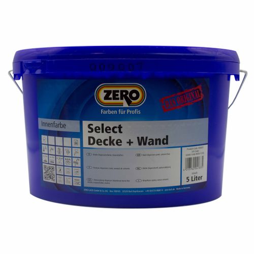 Zero Select Decke+Wand Weiß Dispersionsfarbe
