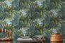 Non-Woven Wallpaper Jungle Leaves dark green 38356-1 1