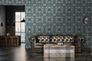 Non-Woven Wallpaper 3D Triangles blue grey silver 38692-4 5