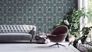 Non-Woven Wallpaper 3D Triangles blue grey silver 38692-4 1