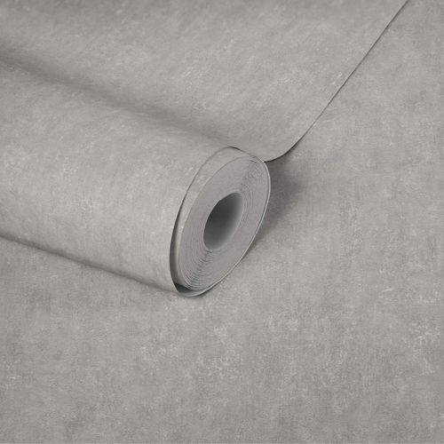 Tapete Vlies Putz-Optik hellgrau 38693-2