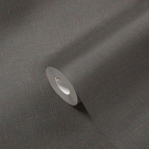 Non-Woven Wallpaper Structured black copper 38694-1