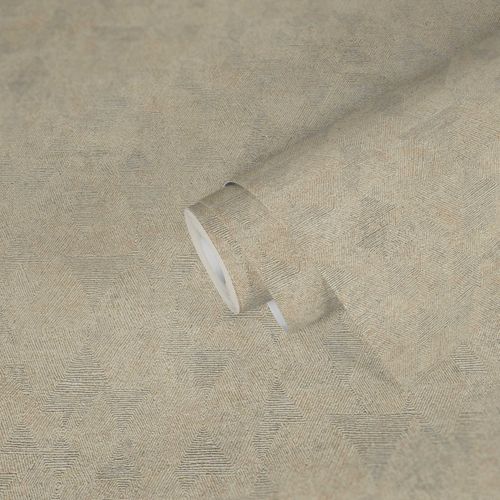Non-Woven Wallpaper Geometric beige 38698-2