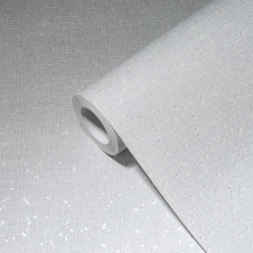 Non-Woven Wallpaper Structure Mottled grey silver 38702-2