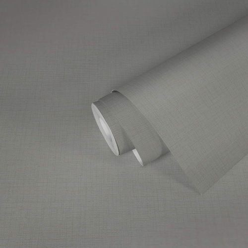 Non-Woven Wallpaper Plain Linen grey 38712-2