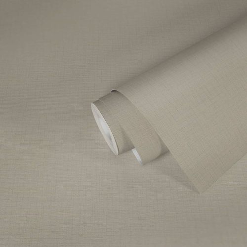 Tapete Vlies Einfarbig Leinen taupe