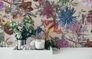 Non-Woven Wallpaper Flowers beige colourful 38175-5 1