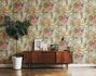 Non-Woven Wallpaper Flowers Vintage green 38177-1 4