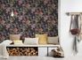 Non-Woven Wallpaper Flowers Birds black 38178-1 1