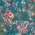 Non-Woven Wallpaper Flowers Birds turquoise 38178-3 2