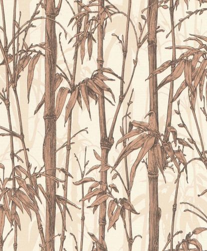 Wallpaper Non-Woven Rasch Bamboo brown cream 484878