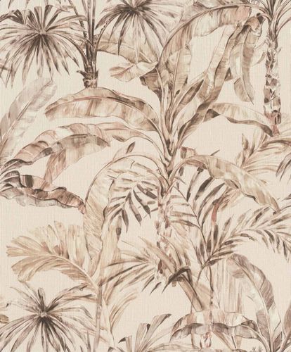 Tapete-Vlies-Rasch-Dschungel-Blaetter-braun-creme-485233-63211664