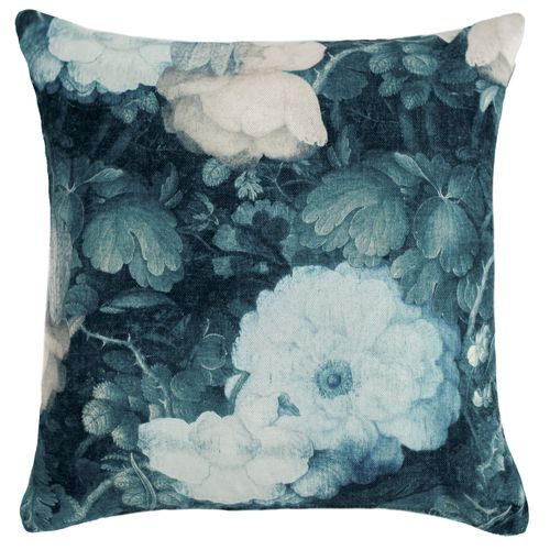 Kissenhülle Modern Blumen Indigo