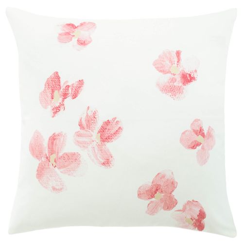 Kissenhülle Modern Blumen Weiss Kirschblüte front