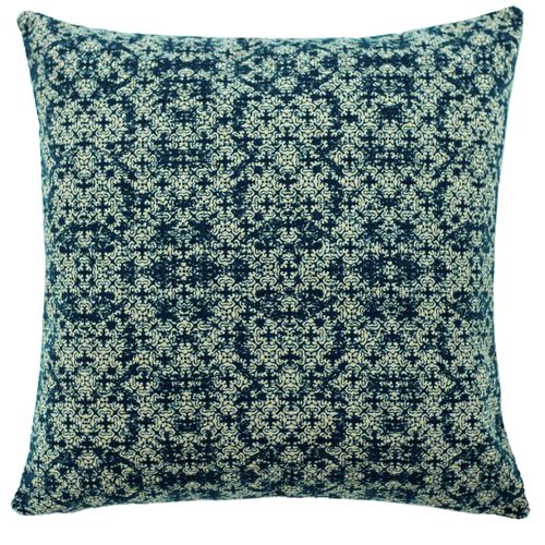 Kissenhülle Modern Struktur Blau-Gelb