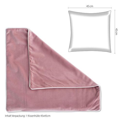 Kissenhülle Einfarbig Rose Mirja 45x45