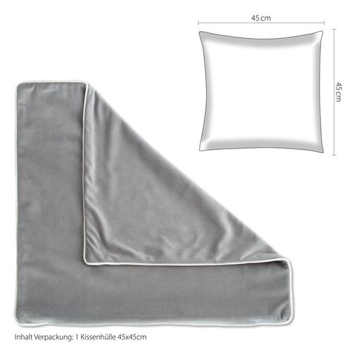 Cushion cover Plain Silver Mirja 45x45 cm