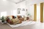 Velvet curtain Uni saffron opaque Velia 245x140 4