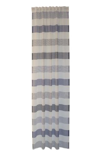 Dekoschal Streifen Blau Halbtransparent