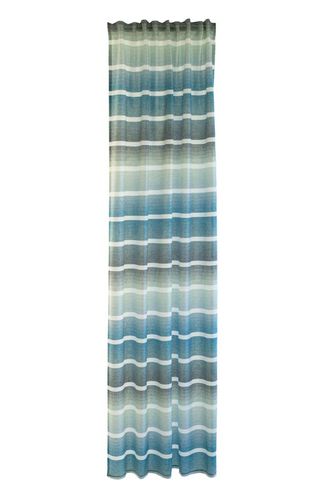 Ready made scarf horizontal stripes petrol opaque Namiko