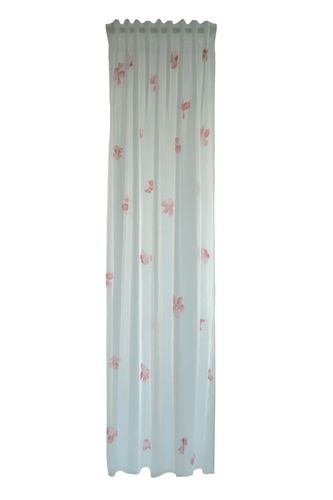Dekoschal Blumen weiß-rot transparent Minato