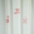Ready made scarf Floral white-red transparent Minato 2
