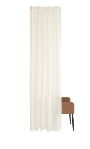 Vorhang Streifen Creme Halbtransparent