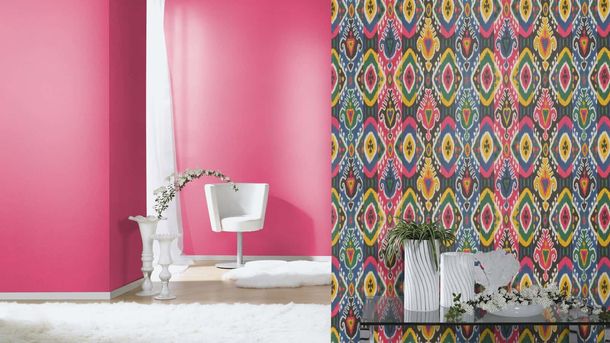 Wallpaper Barbara Home Collection Plain Mottled Pink