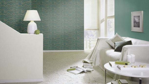 Tapete Wohnzimmer Barbara Home Collection Einfarbig Dunkelgrün