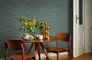 Wallpaper Barbara Home Collection zigzag dark green beige 1