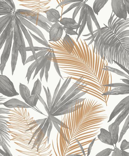 Vliestapete-Farne-Blaetter-weiss-grau-gold-JF3601-Grandeco-63212215