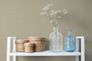 Non-woven wallpaper plain metallic effect khaki Grandeco 2