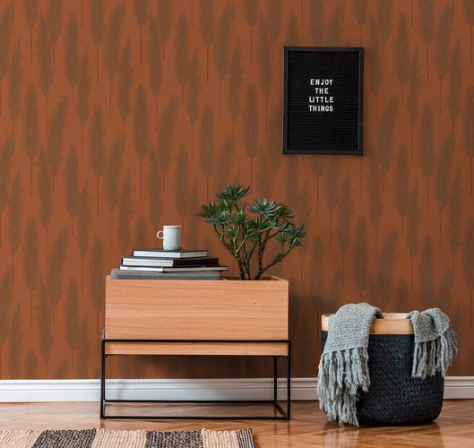 Non-woven wallpaper pattern floral red 38631-5