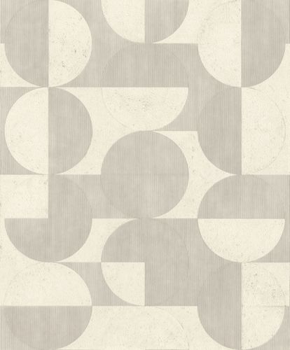 Non-woven wallpaper plaster optics cream gray Rasch